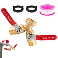 Hose Splitter Garden Hose Splitter 2 Way Heavy Duty Full Flowing Connector Adapter 3/4 Inch Ght Thread For Patio Yard Outdoor