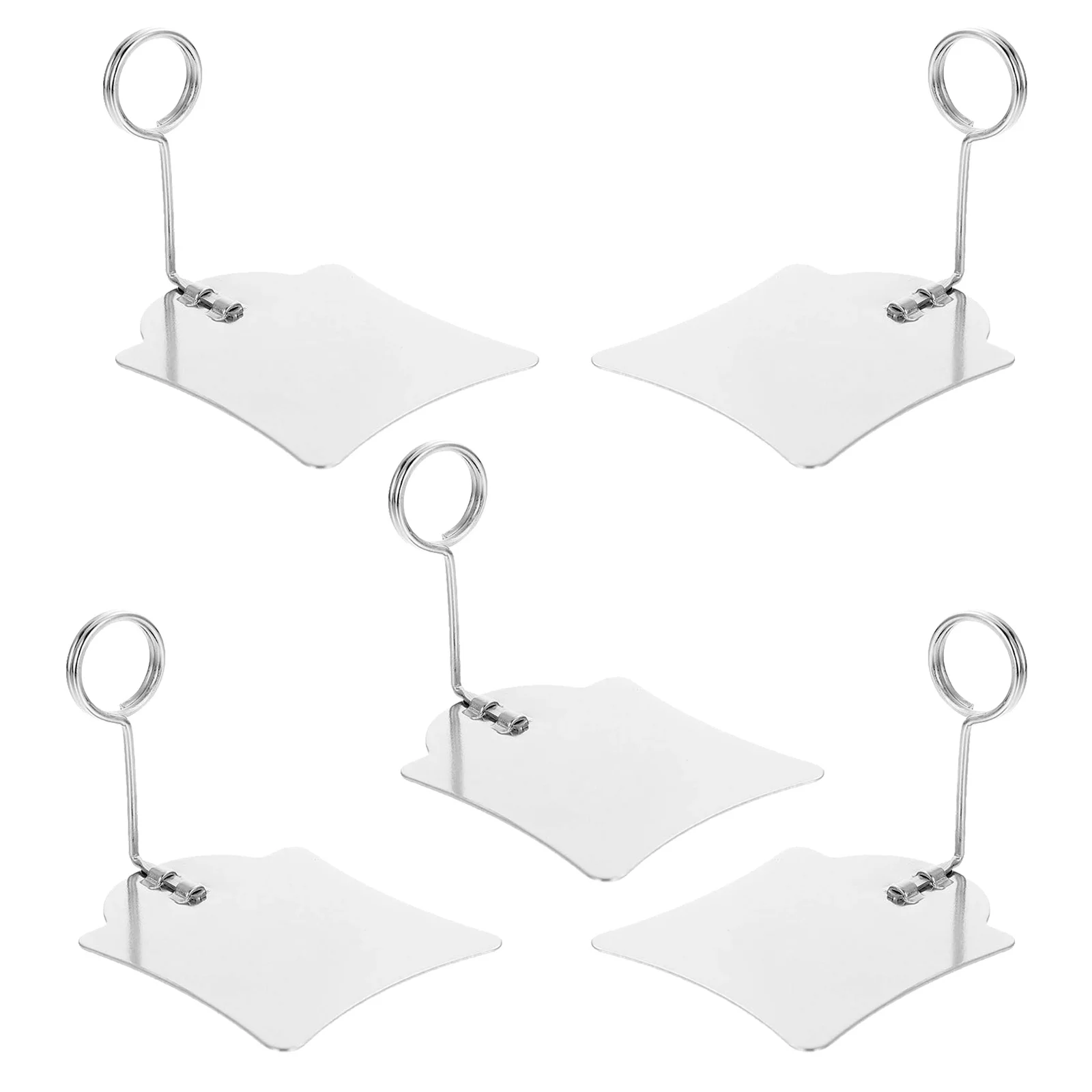 5pcs Price Tag Holder Small Medium Pop Up Sticker Clip For Supermarket Pharmacy Food Label Display Desk Sign Stand Metal Label