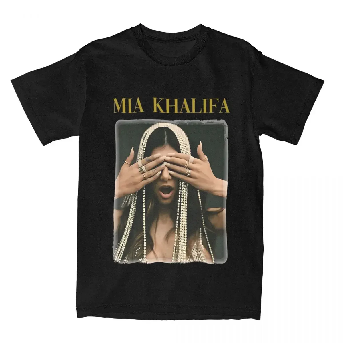 Cotton Tee Casual Vintage Mia Khalifa T Shirt Unisex  Short Sleeve Round Neck Top 