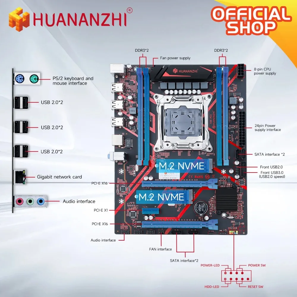HUANANZHI X99 PD3 LGA 2011-3 Xeon اللوحة الأم لـ Intel Xeon E5 2696 2678 2676 2673 2666 V3 DDR3 الذاكرة دعم NVME M-ATX