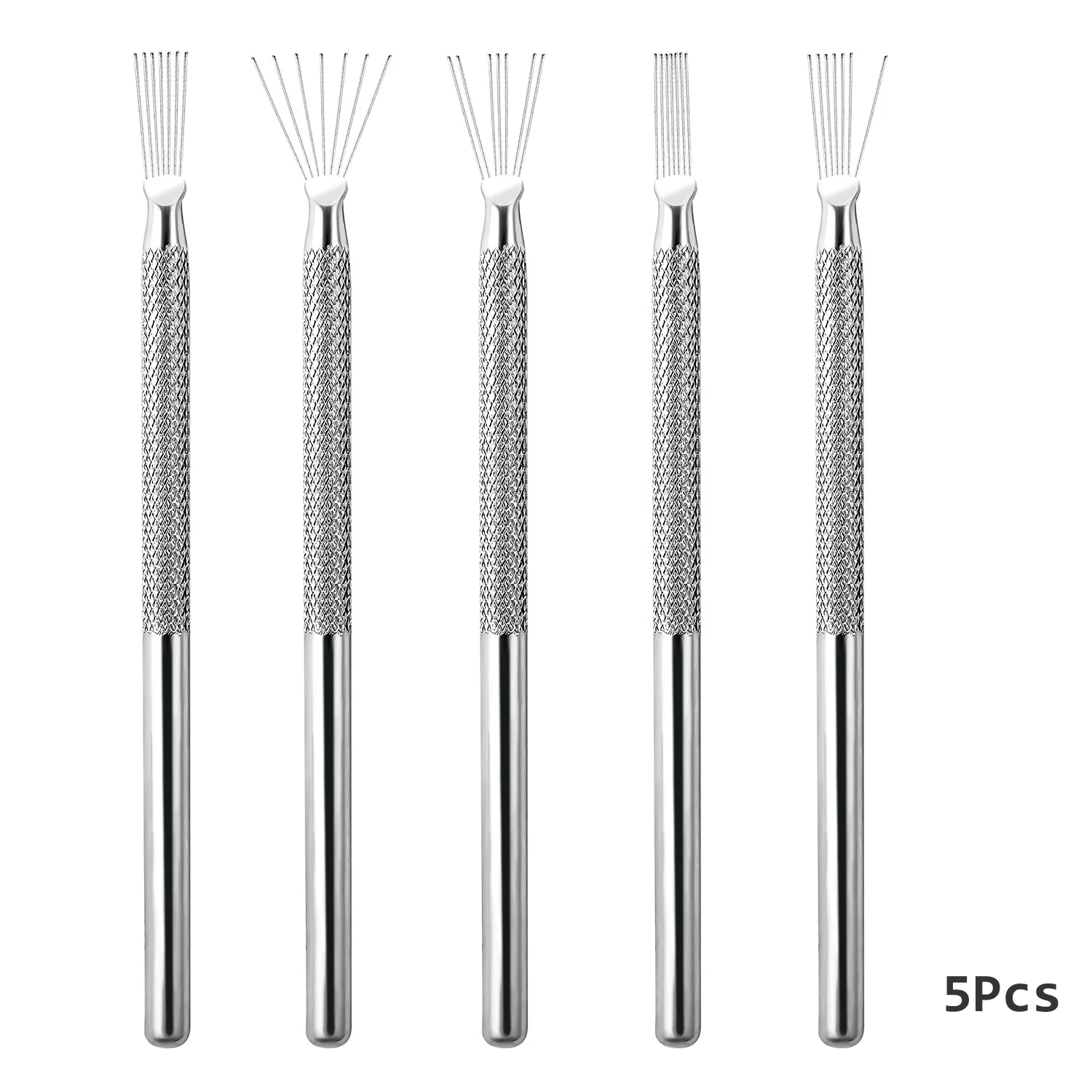 Nail Art Wire Drawing Tool Multifunctionele Seven-pin Pen Textuur Brush Tools DIY Nail Brush Buigbare Feather Pin Schilderlijnen