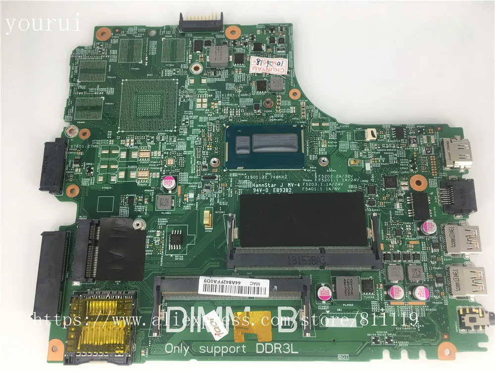 

CSRZSZ CN-0YGRK4 0YGRK4 YGRK4 mainboard For Dell inspiron 3437 5437 laptopmotherboard i5-4200u CPU DDR3 Fully test