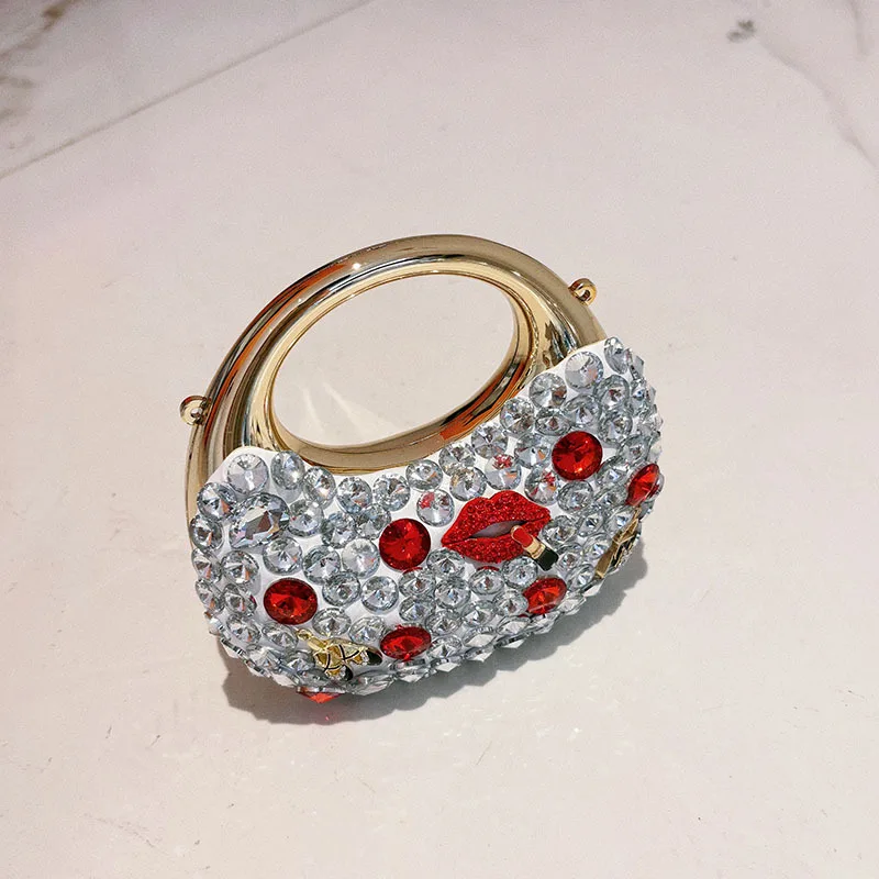 Luxury Sparkling Diamond Studded Dinner Bag Fashionable Acrylic Handbag Versatile Mini Crossbody Bag