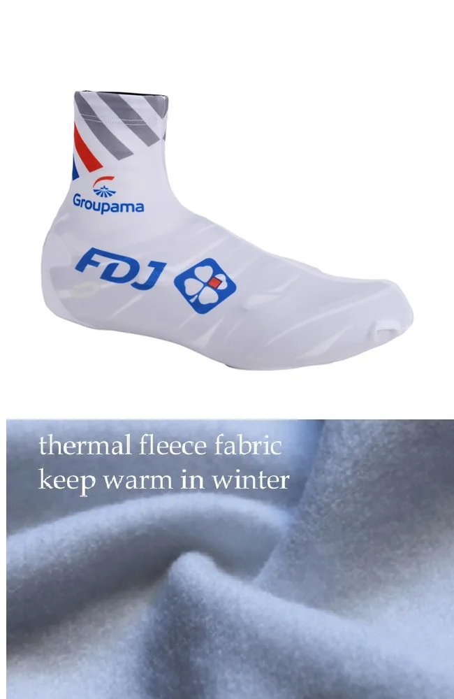 WINTER FLEECE THERMAL 2019 FDJ  TEAM Cycling Shoe Cover Sneaker Overshoes Lycra Road Bicycle Bike MTB Cycling Shoe Cover