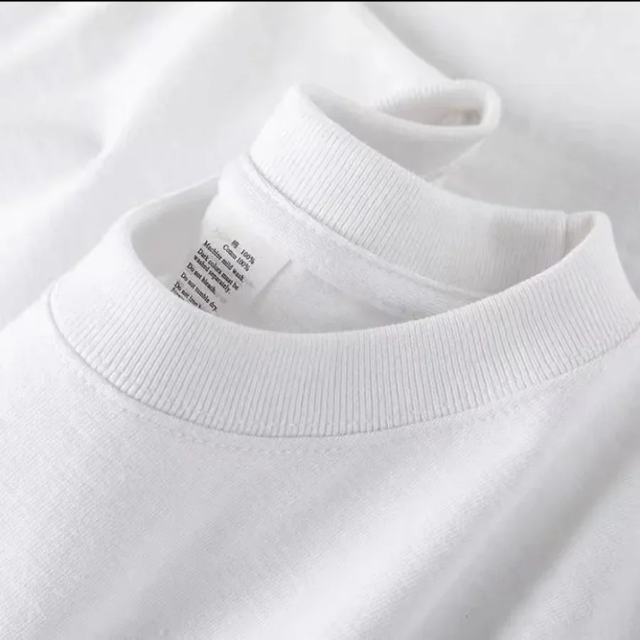 100% Cotton T-shirt Men Women Solid Color O Neck Short-sleeved Tops Summer Korean Loose Half-sleeve T Shirt Unisex M-4XL image 5