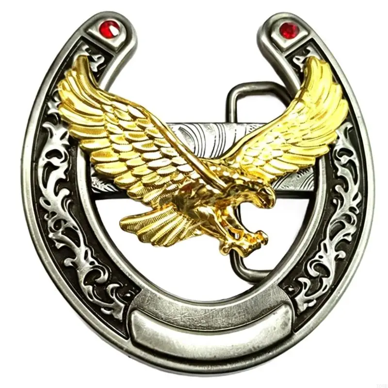 Replacement Belt Buckle with Textured Grip, Spring Slot, Tool-Free Removal and Bold Decorative Character for Compatible Y08E