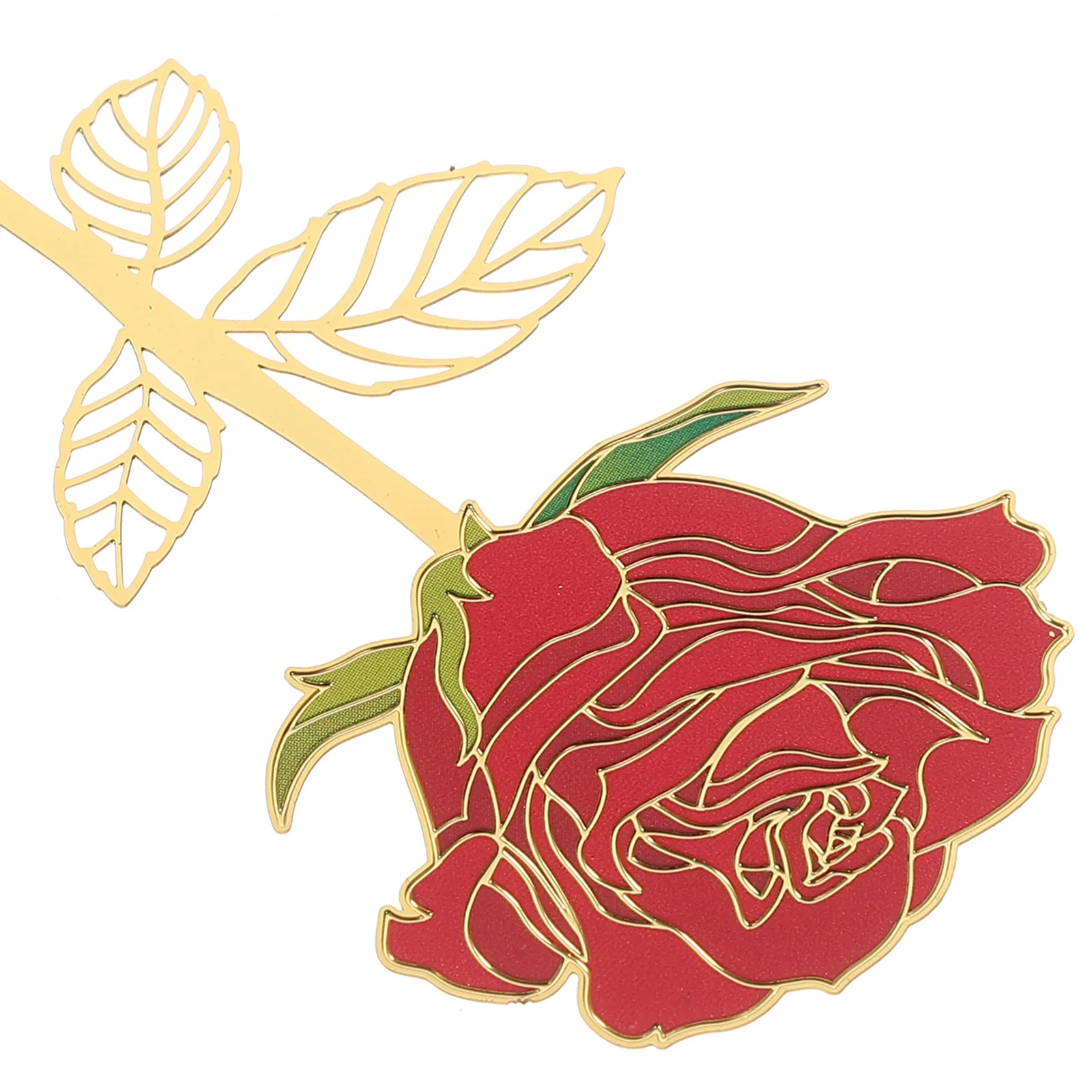 

Metal Rose Design Bookmark Portable Reading Marker Decorative Pendant Unique Bookmarks for Writers Teachers Students