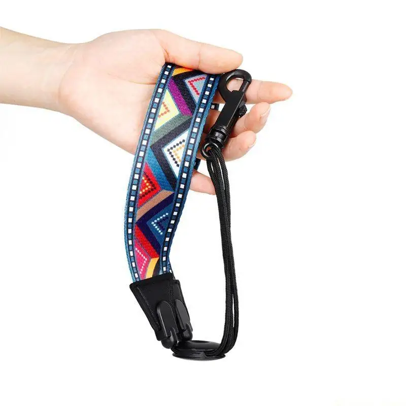 31BE Soft Padded Saxophone Neck Strap Rainbow Braided Pattern for Alto Sax