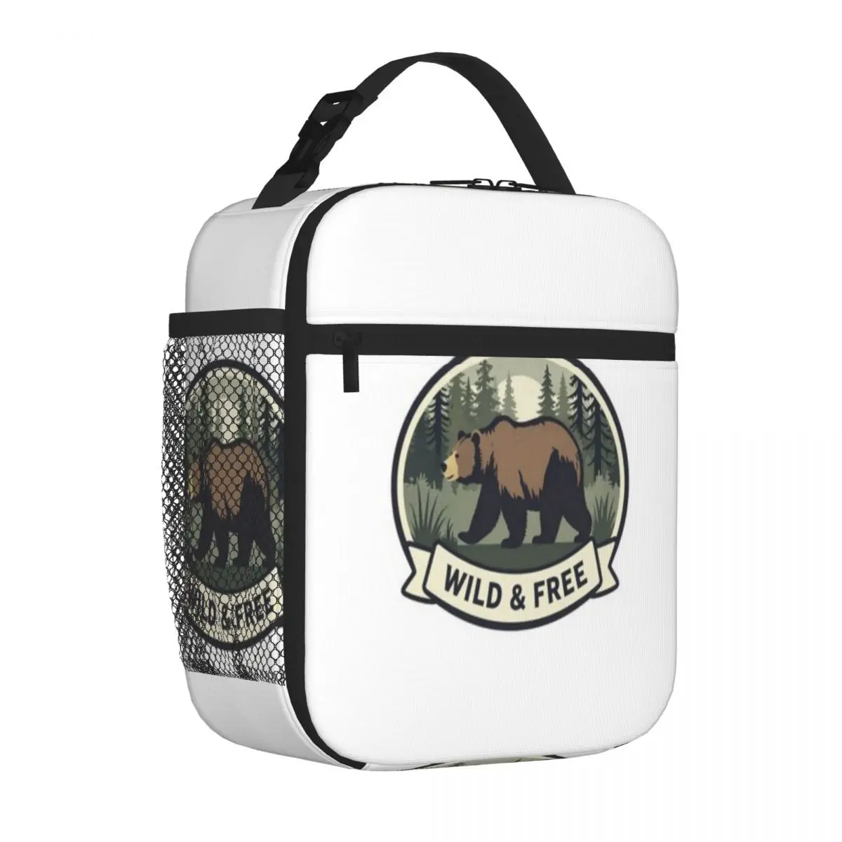 Hot Sale Wild And Free Multi Pocket Thermal Lunch Bag Car Driving Lunch Neoprene Lunch Bag