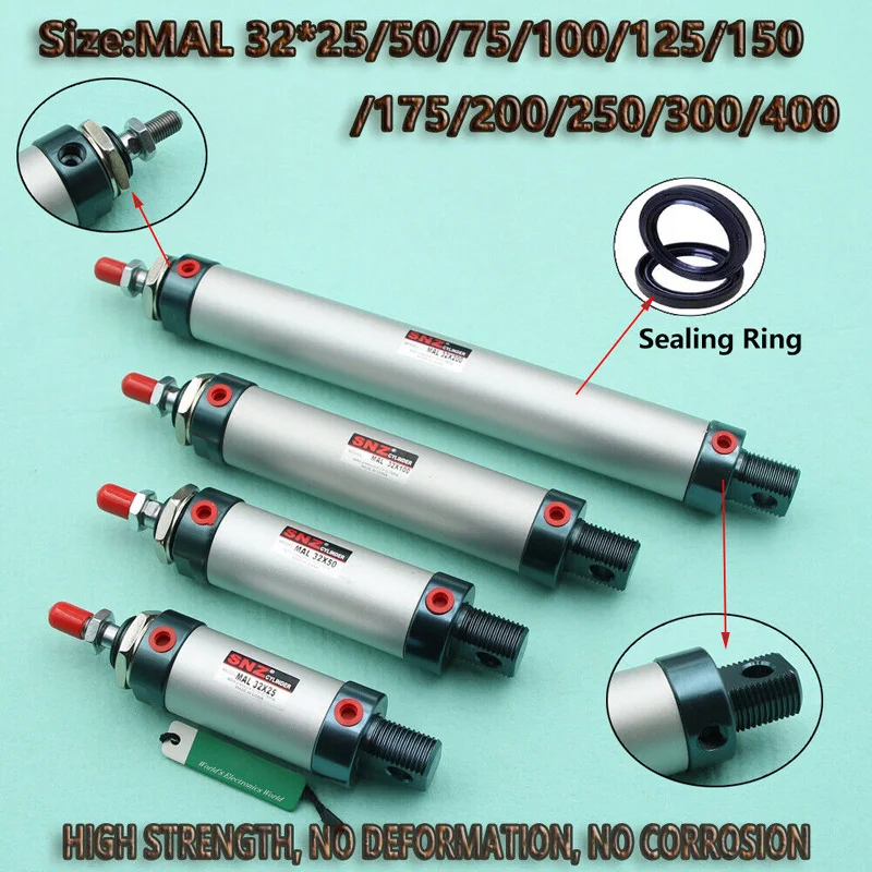 

NEW MAL32 Single Rod Double Acting Mini Pneumatic Air Cylinder