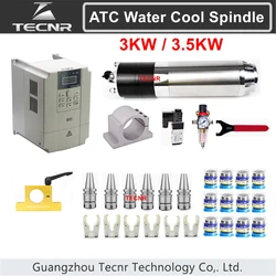 3KW 3.5KW BT30 ATC  Water Cooling Spindle Motor Automatic Tool change Spindle Pneumatic 220V 380V For Engraving Milling Metal