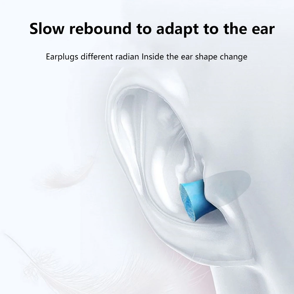 8pairs Daily Noise Cancelling For Sleep Soft Foam Travel Block Out Snoring Portable Washable Ear Plug Study 35dB SNR Reusable