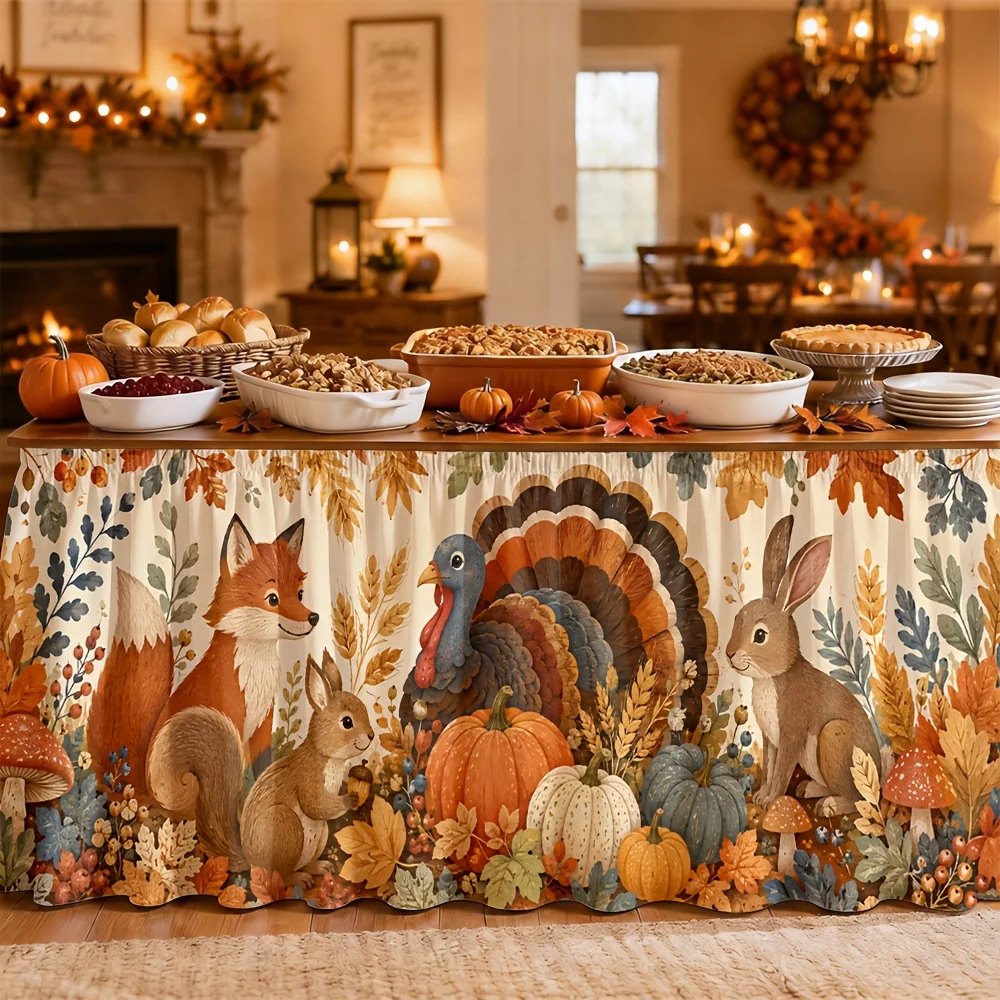 Tablecloth for Harvest Season in Autumn - Style - Suitable for Thanksgiving Festival - Appropriate for Autumn PartyTableclothxzj