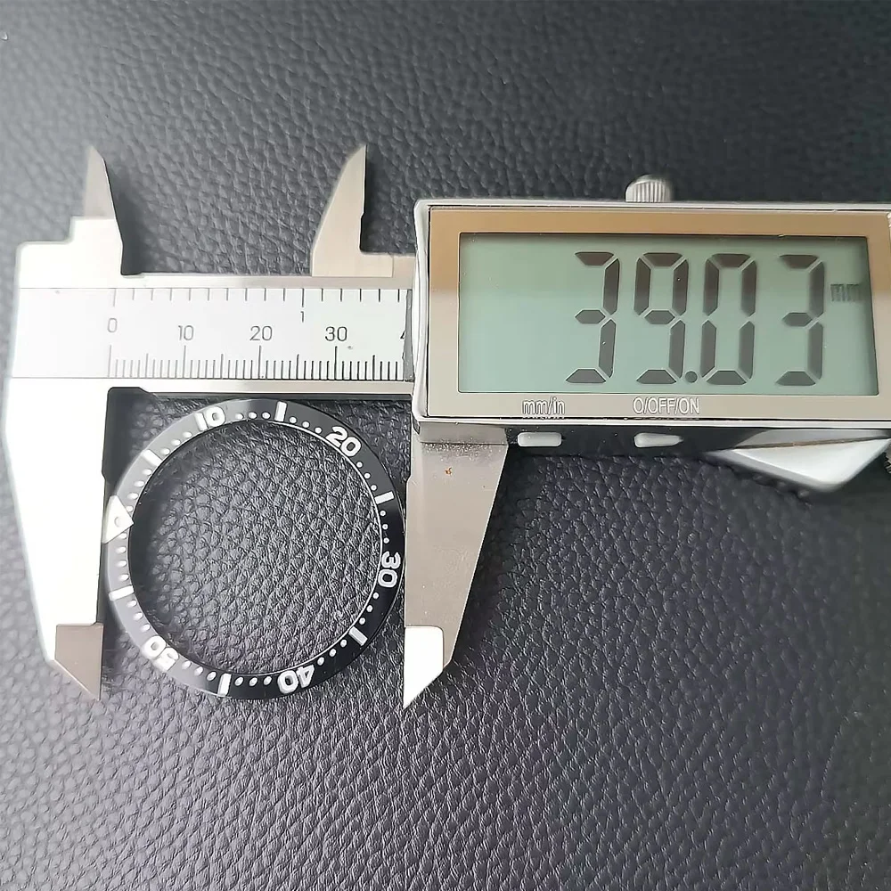 Inserto de bisel plano de aluminio, 39mm x 32,3mm, piezas de repuesto para reloj, cajas de reloj, reemplazo de anillo de bisel accesorio