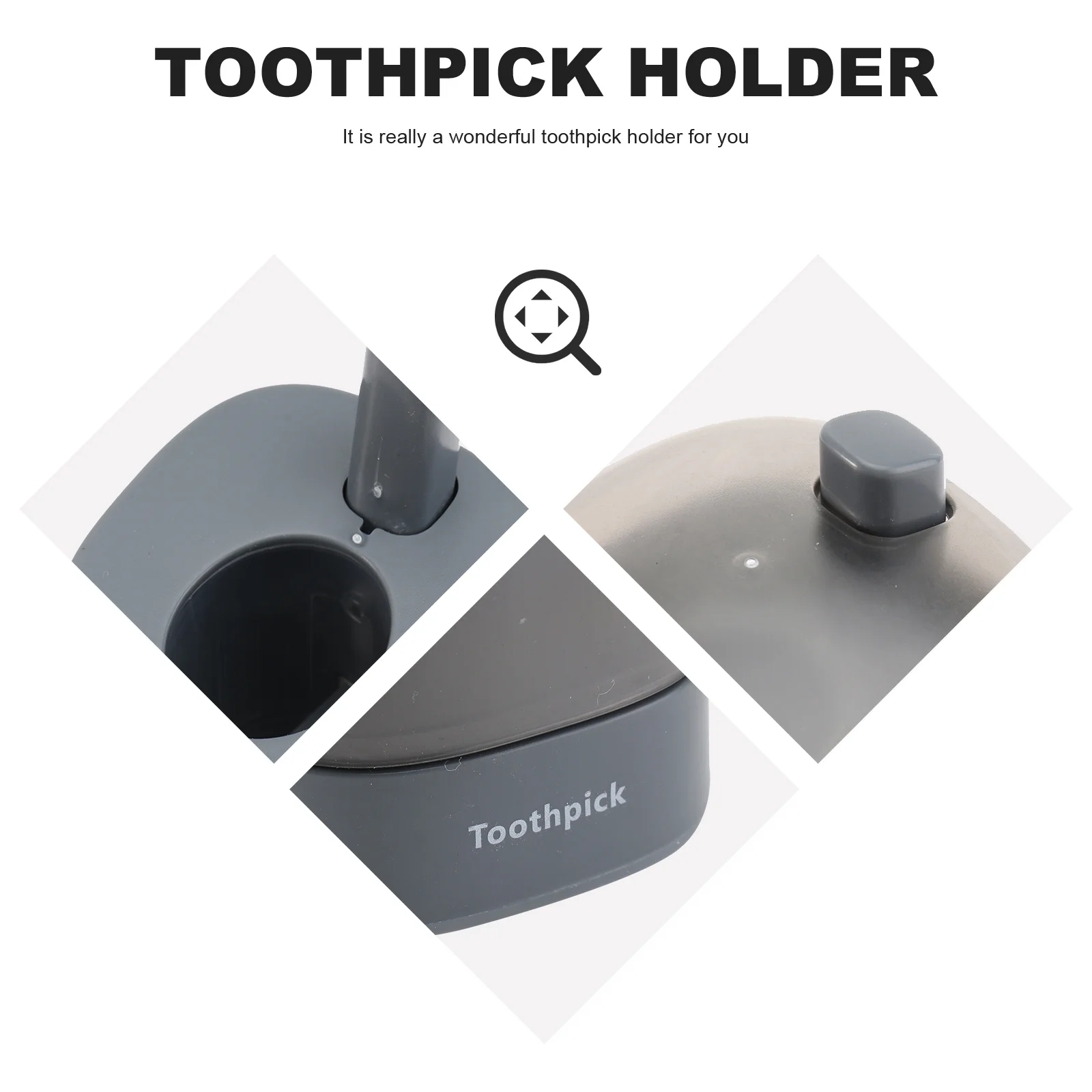 

Toothpick Organizer Press Button Send Out Toothpick Semi Automatic Holder Portable Kitchen Home Travel Use Storage Organizer