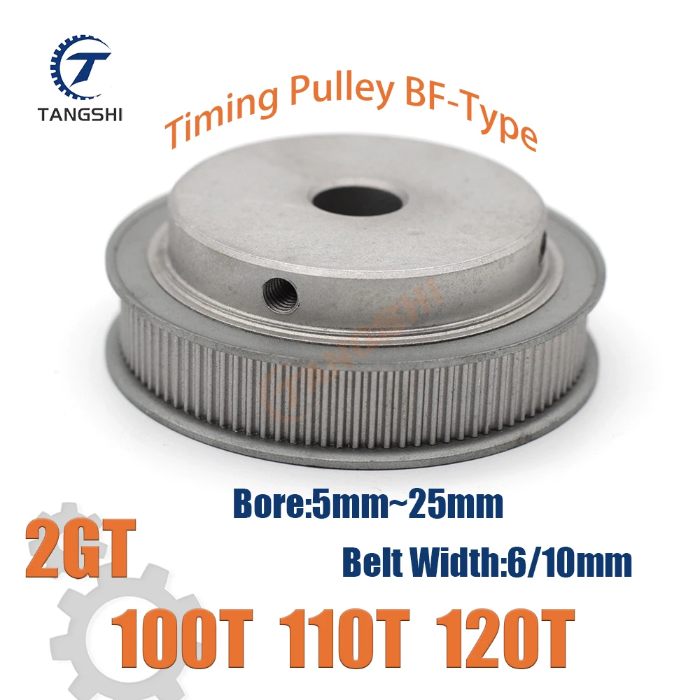 

2GT 100 Teeth 110 Teeth 120 Teeth Timing Pulley Bore 5mm~25mm For Belt Width 6/10mm GT2 100T 110T 120T Synchronous Belt Pulley