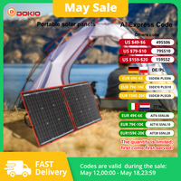 Dokio 100W Flexible Foldable 18V Solar Panel with 12V Controller Kit Portable Solar Panel for Camping/Travel/RV