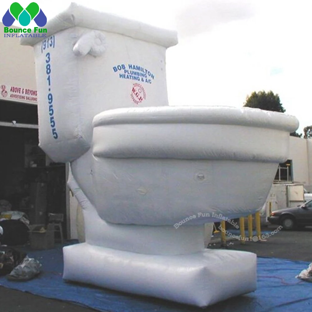 Giant Inflatable Closestool Portable Inflatable Toilet With Logo Printed Blow Up Closestool For Outdoor Advertising