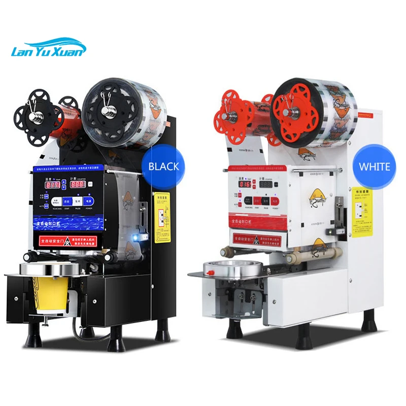 High speed plastic cup sealer automatic milk bubble tea cup sealing machine cold/hot drink plastic cup sealing packaging machine