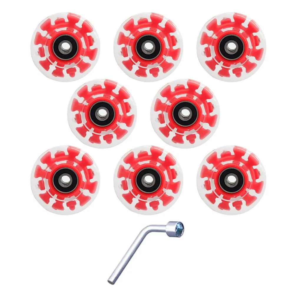 

Комплект светящихся колес для роликовых коньков: прочное сцепление с бетоном и асфальтом, яркие цвета, для уличного использования