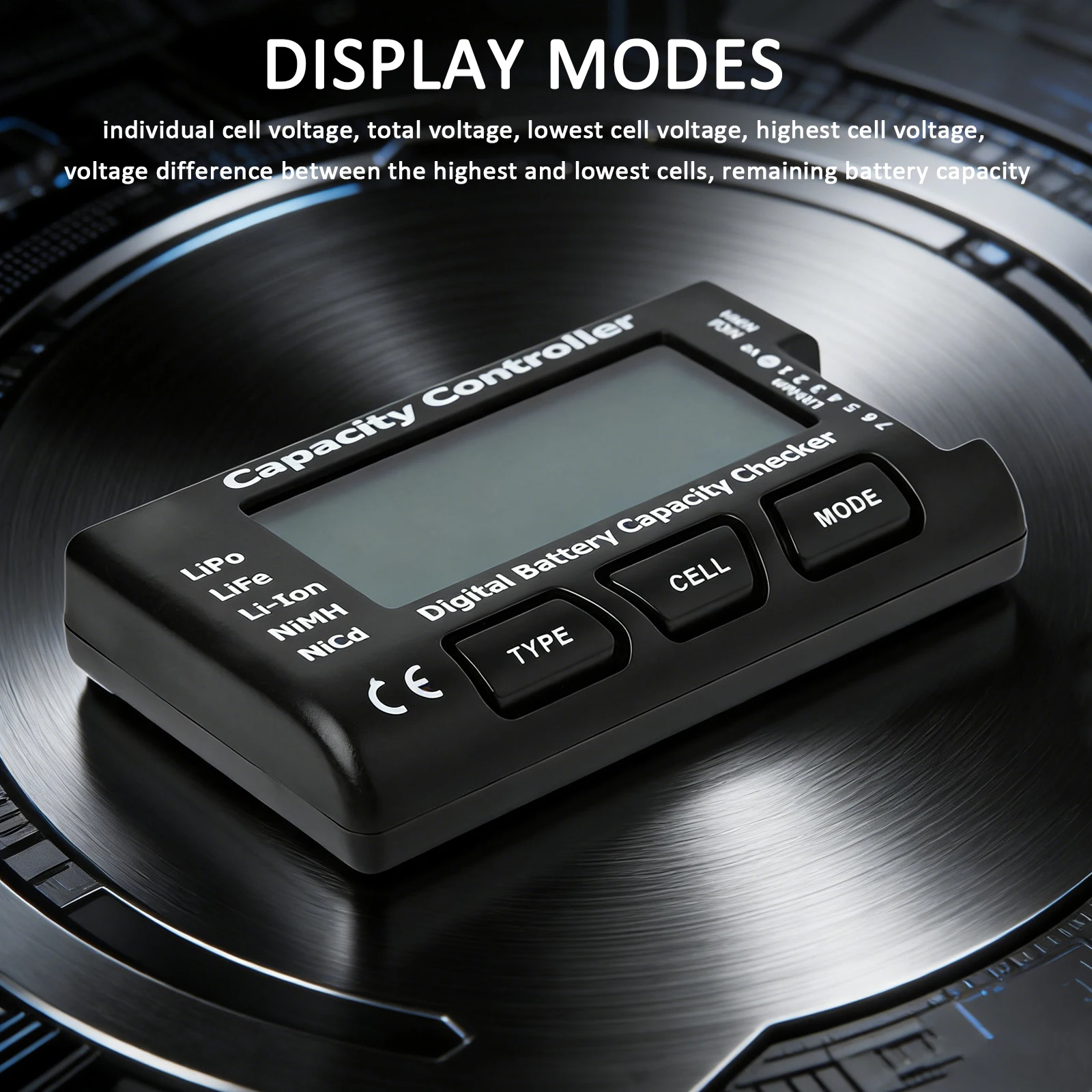 Model Aircraft Tester with Screen Digital Measurement Capacity Cellmeter 71-7S Voltage Display Cell Meter