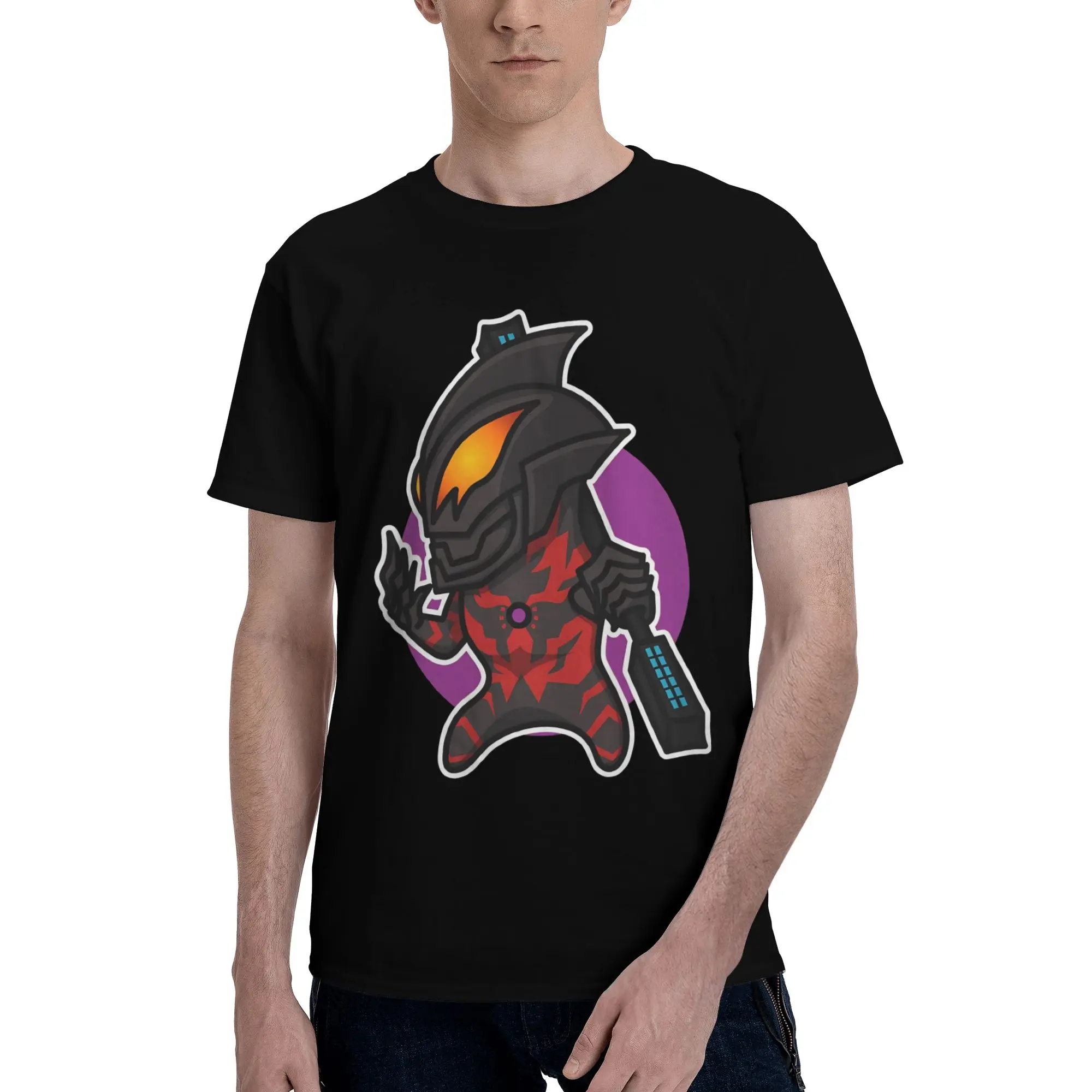 Belial Chibi Style Kawaii  Graphic Funny 100% Cotton T-Shirt Bandai Ultraman Series Tops Tees For Men