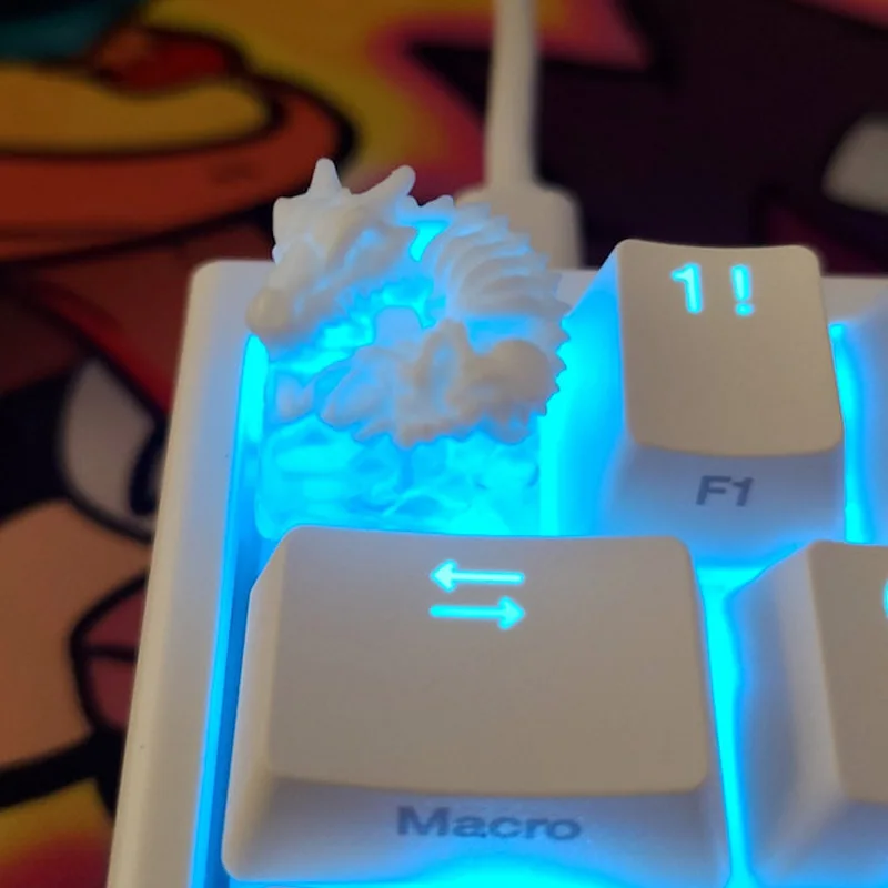

Dragon Keel Zodiac ESC Keycap - Translucent Resin Cross Stem Artisan Design Chinese Wind Custom Mechanical Keyboard Accessory