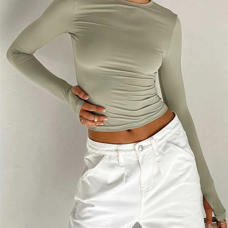

Faion Women's Long Sve Crew Ne Slim Fit T-irt Korean Sle Loose Fit Summer Collection Women's Top Faionista