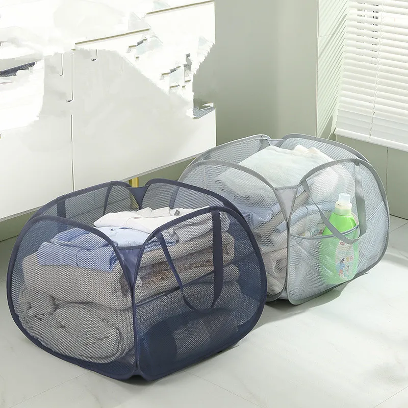 Large capacity dirty clothes basket foldable clothes storage large opening bedroom laundry basket toy storage basket