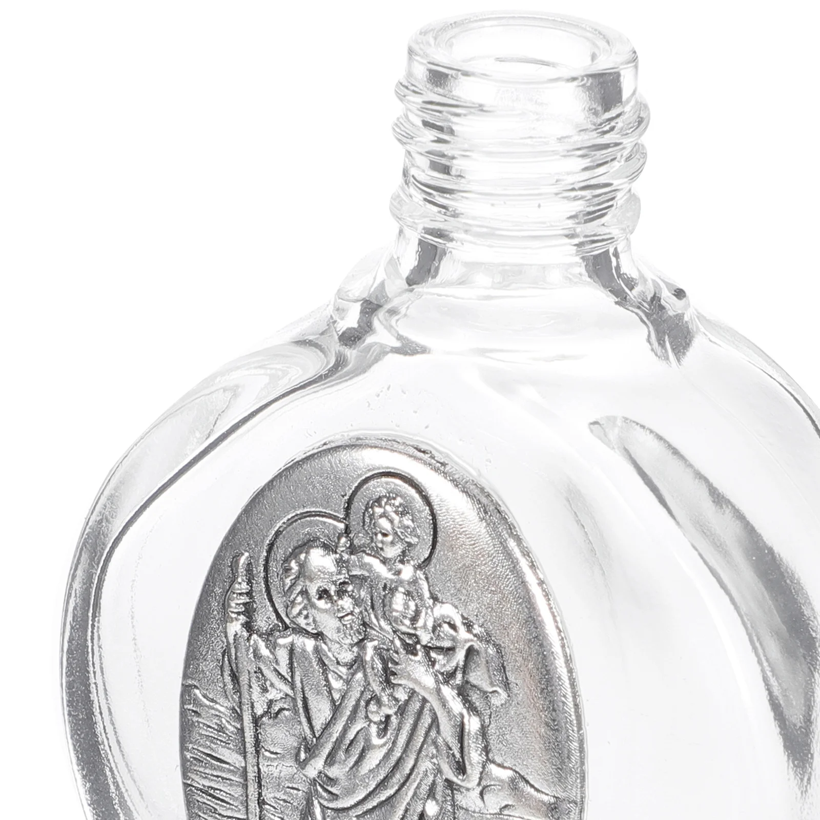 

4Pcs Glass Holy Water Flask Small Elegant Bottle Lid for Portable Blessing Use Empty Vial Set Ideal for Church