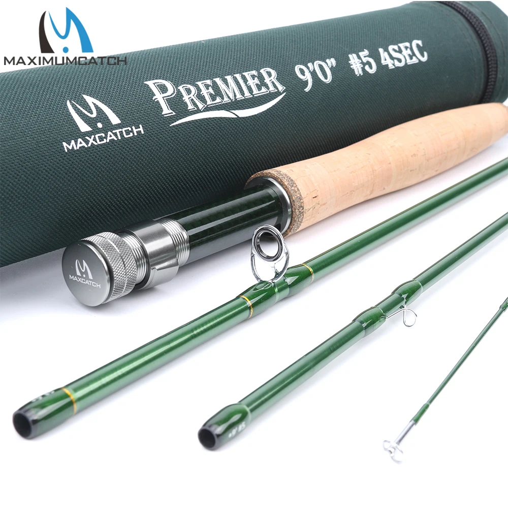 Maxcatch Fly Fishing Rod 3-12WT 9FT 2.7M 4Sec 36T SK Carbon Fiber Fast Action Portable Fly Rod with Rod Tube Travel Fishing Pole