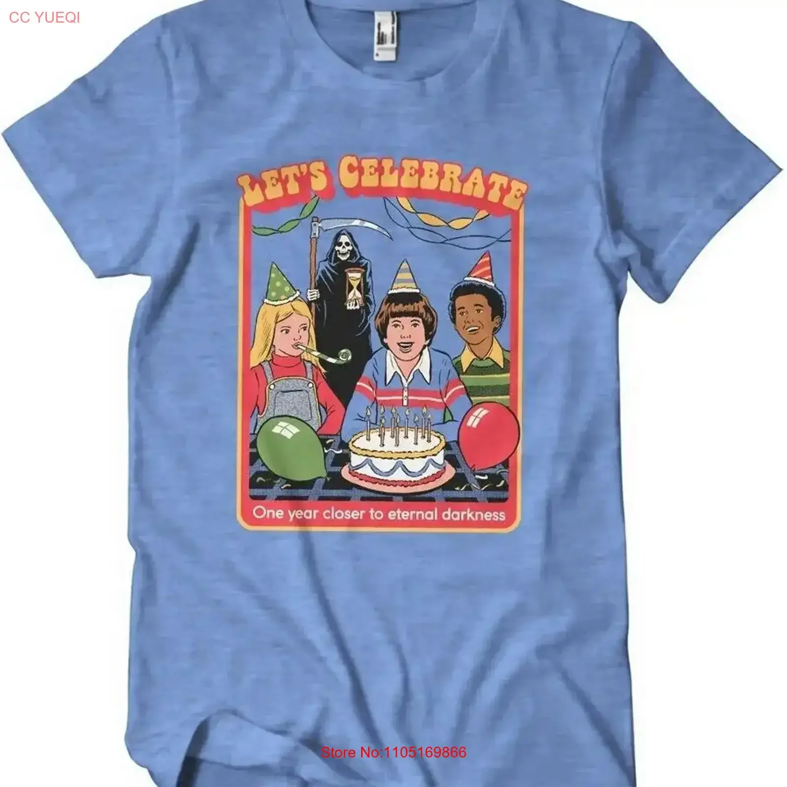 Steven Rhodes Let's Celebrate T Shirt vintage Washed Comfortable Breathable Slightly Casual Top For Everyday Wear fashion