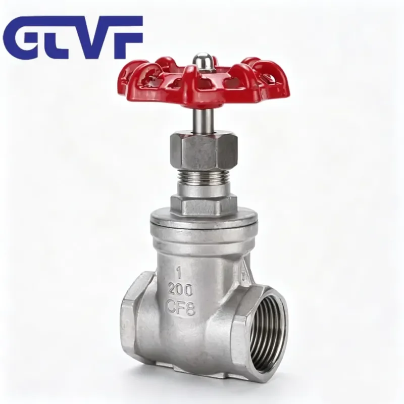 CF8 Gate Valve Manual Switch Valve Stainless Steel Threaded for Water Application