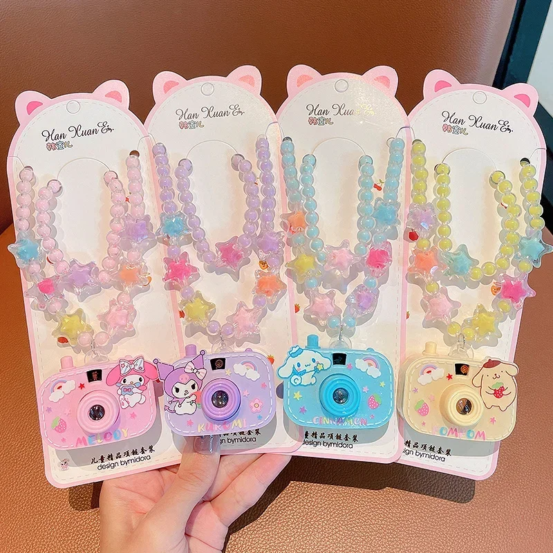 

Cinnamoroll Kuromi Camera with Projection Function Characters Design Pink Cartoon Toy for Toddlers