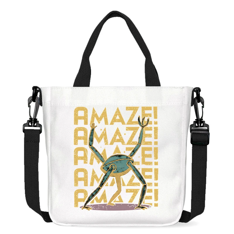 Fun Project Hail Mary Canvas Tote Bag Women Men Fashionable Daily Use Shoulder Bag Vintage Zipper Commute Crossbody Bag