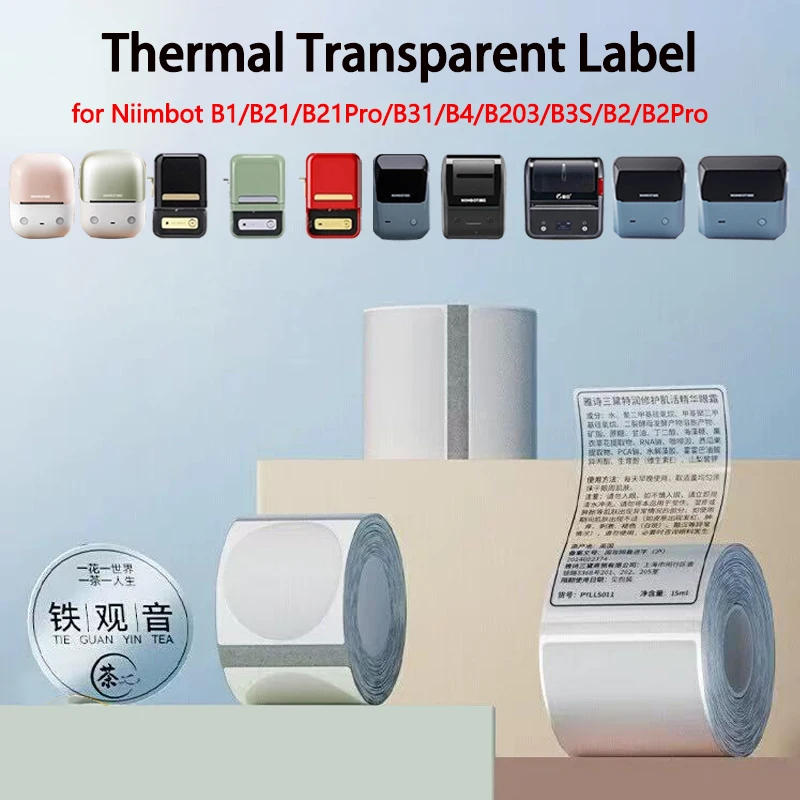 papel-de-impressao-termica-transparente-niimbot-b1-b21-b21pro-b2pro-b3s-b203-b31-b4-etiquetas-de-nome-adesivos-impermeaveis-etiquetas-de-preco-transparentes