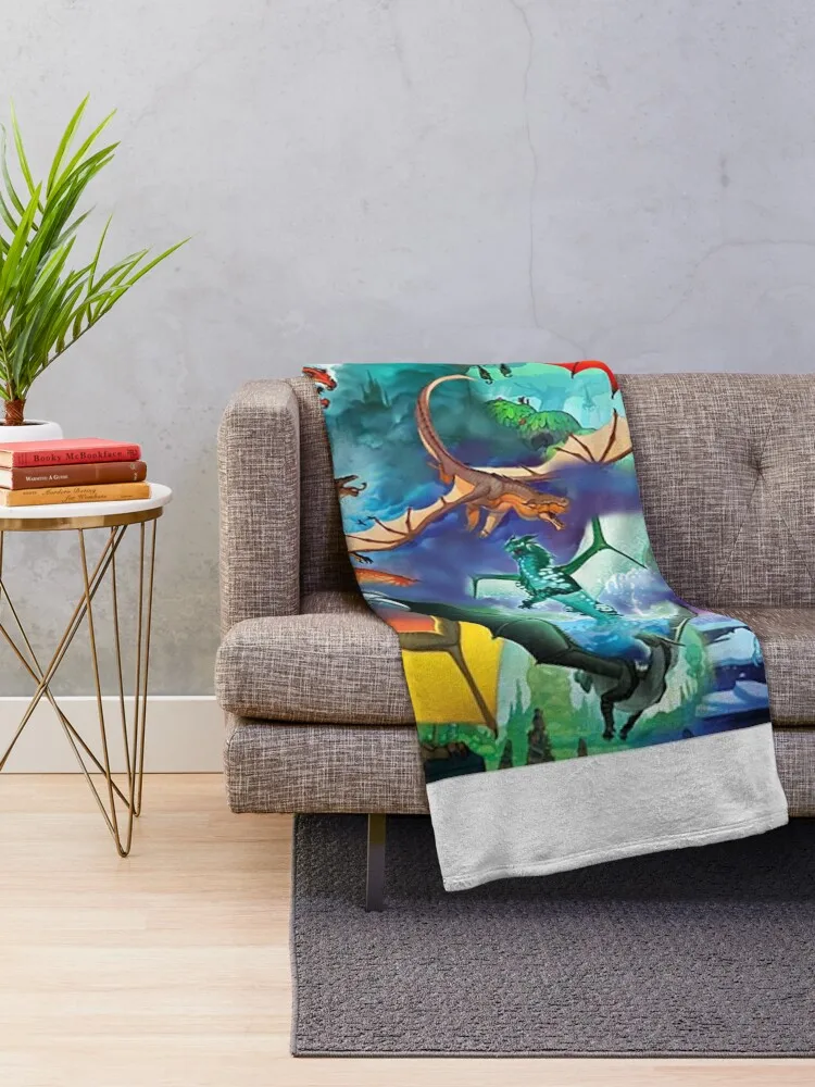 Wings Of Fire T-ShirtWings of fire all dragon series Throw Blanket Decorative Throw Stuffeds Bed covers Bed Fashionable Blankets