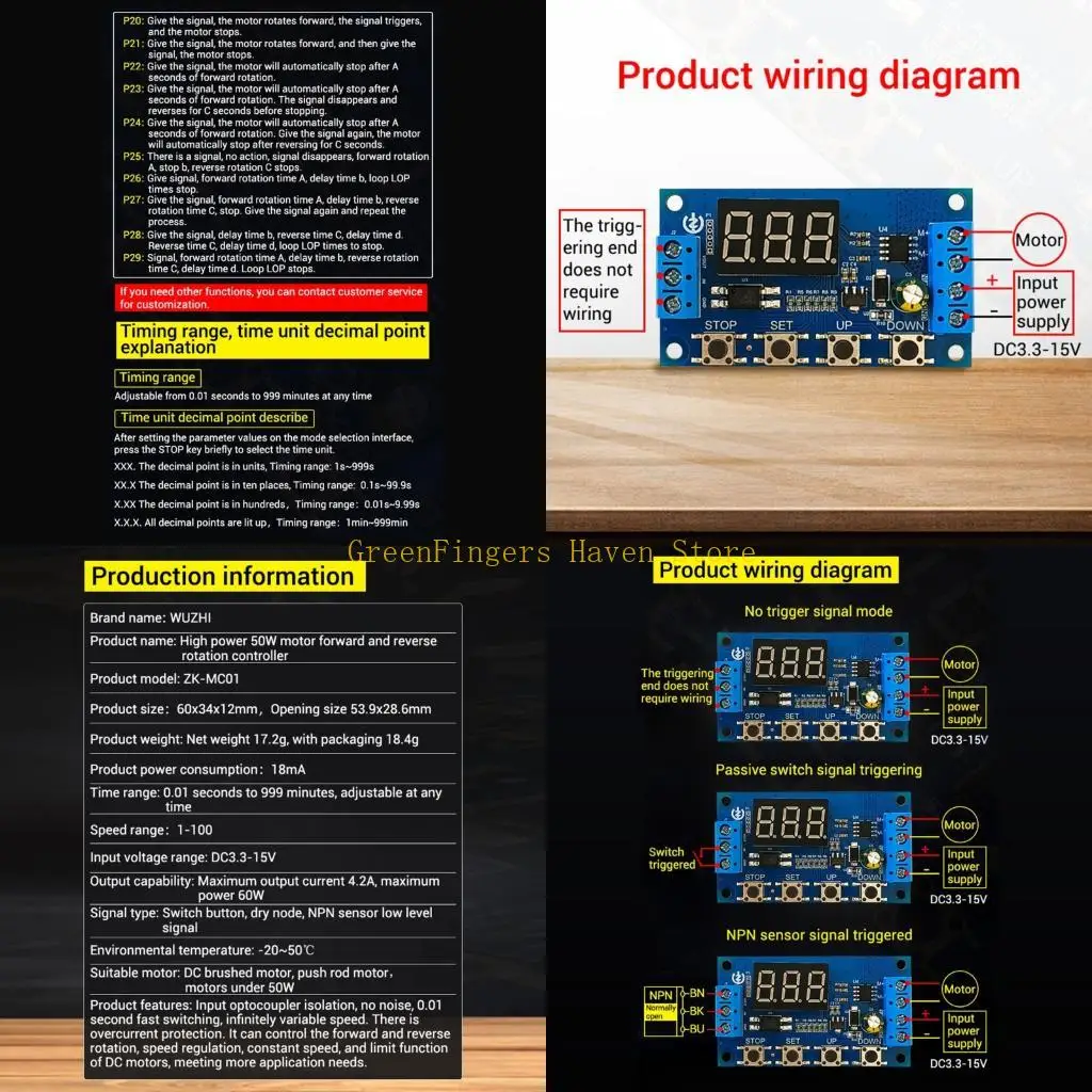 F68D 3.3-15V Motor Forward And Reverse Controller Highly power Motor Controller