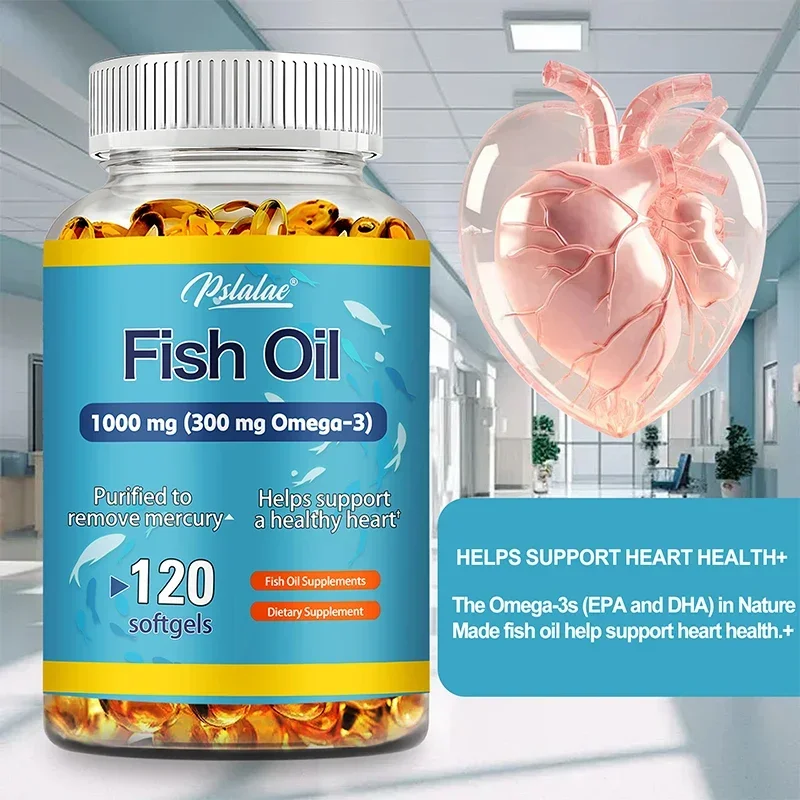 Fish Oil - Helps Improve Eyes, Joints, Antioxidants, Improves Skin Health, Brain Function and Supports Immunity