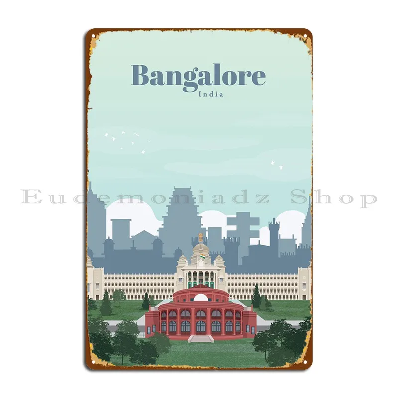 Travel To Bangalore Metal Plaque Poster Party Wall Decor Garage Iron Living Room Tin Sign Poster