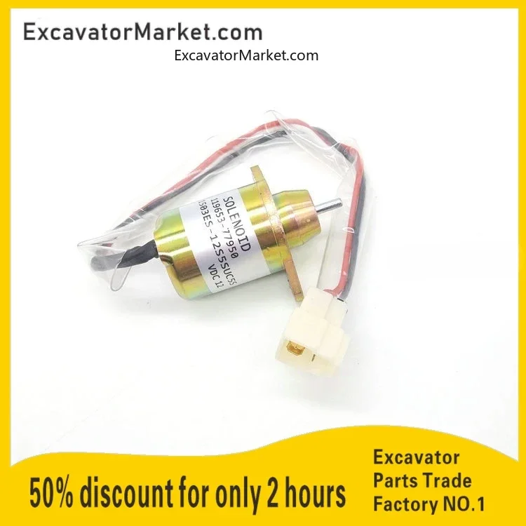 

For YANMAR R55/60-7 DH55/60 PC40/50 Flameout switch flameout solenoid valve excavator accessories for excavator