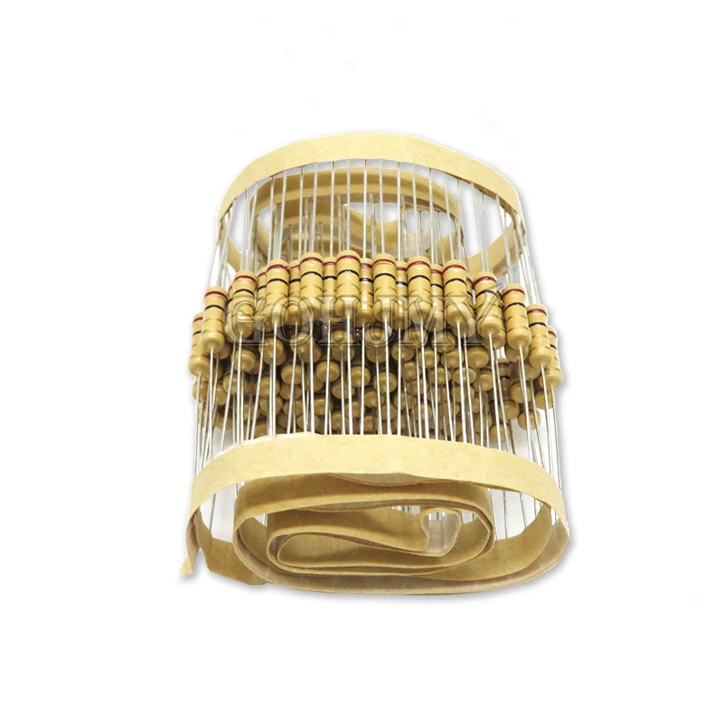 100PCS 1/4W Carbon Film Resistors 5% 1R-10M 10R 47R 100R 220R 1K 10K 4K7 100K 560K 1M 3M3 ohm Color Ring Resistance