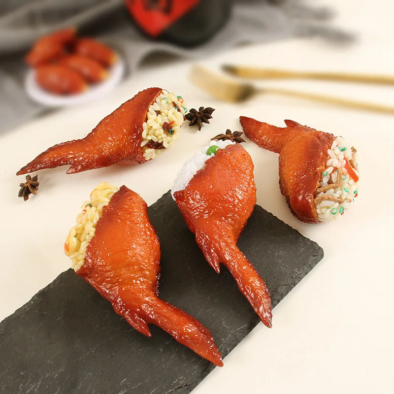 Имитация жареных куриных крыльев, искусственное куриное крыло, модель риса, искусственная еда, вкусная закуска, орнамент, реквизит для фотосъемки, декор для вечеринки Имитация жареных куриных крыльев, искусственное куриное крыло, модель риса, искусственная еда, вкусная закуска, орнамент, реквизит для фотосъемки, декор для вечеринки