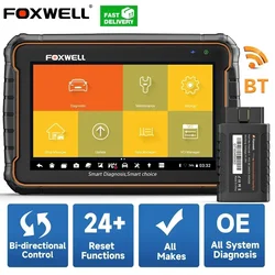 Foxwell gt60 obd2 diagnose tool vollsystem aktiver test auto code leser 24 reset service drahtlos vcl android 9,0 obd2 scanner