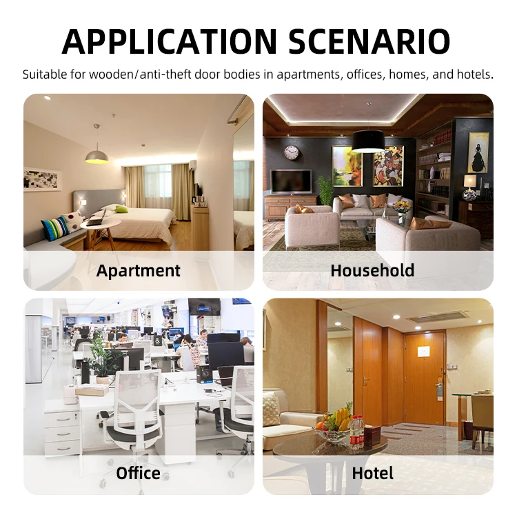 001 New Arrival Intelligent Digital Door Lock Fingerprint Password TTlock Smart Lock for Smart Home