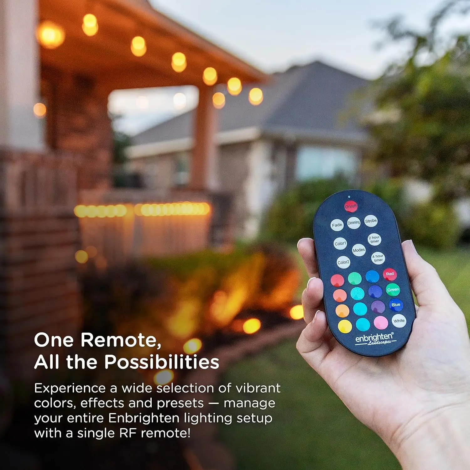 LED Garden Lights, 36 Small Landscape Lights, 70ft Cord with 22ft Lead Wire, Color Changing, Remote Control,