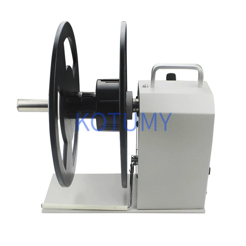 KOTUMY H6 Bidirectional Label Rewinder, Automatic Speed Adjustable Barcode Sticker Roll Winding Machine With Double Baffle Plate