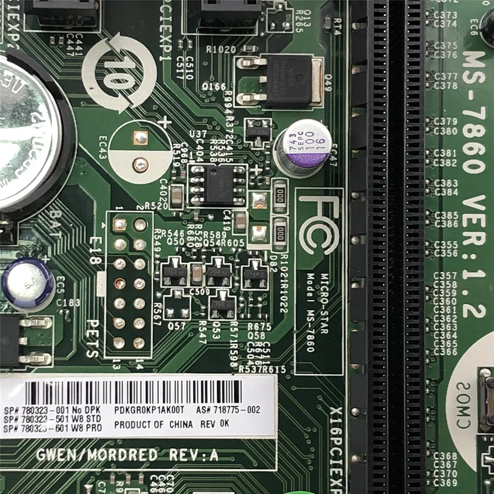 Placa base de escritorio Original para HP 400 G1 G2 MT MS-7860 780323-001 718775-002 H81 completamente probada