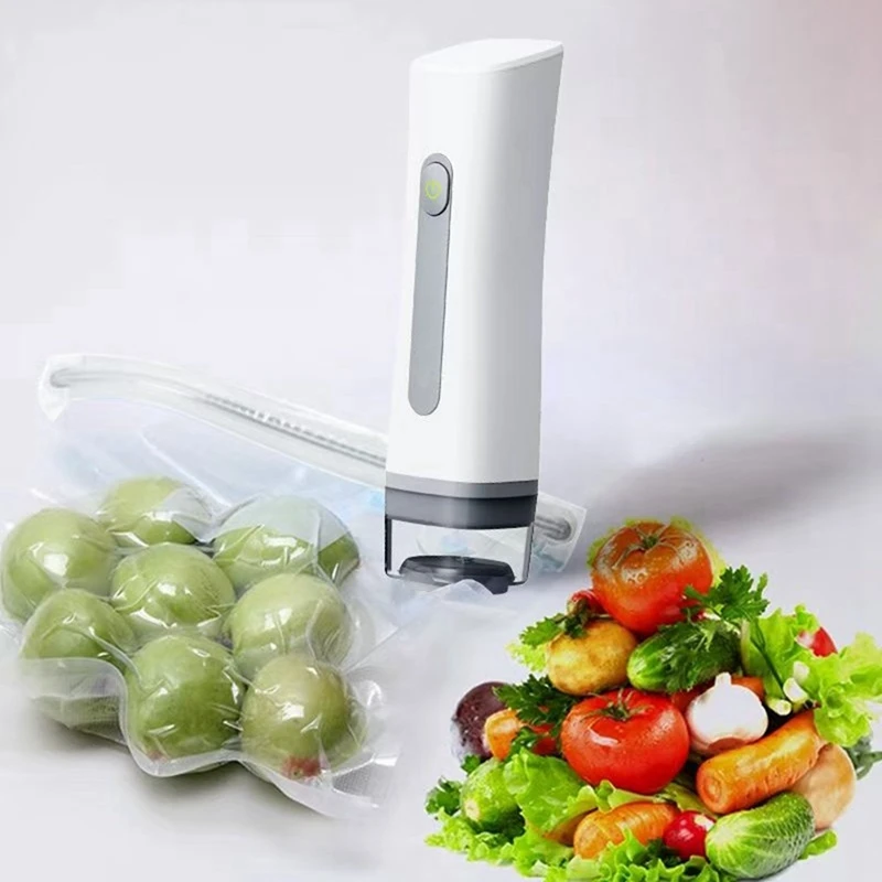 AAAN-Vacuum Sealer Vacuum Sealer For Food Handheld Vacuum Sealer Compact Vacuum Sealer With 30 Reusable Vacuum Seal Bags