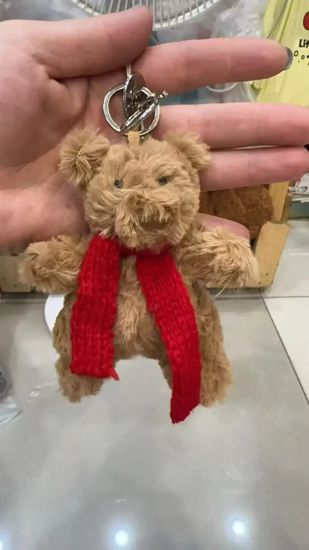 Divertente ciondolo croissant portachiavi borsa regalo decorativo in peluche